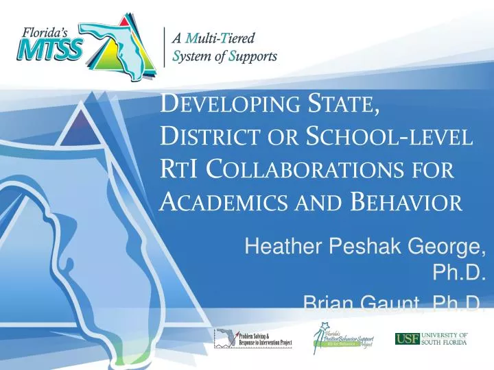 developing state district or school level rti collaborations for academics and behavior