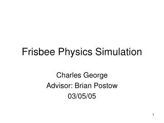 Frisbee Physics Simulation
