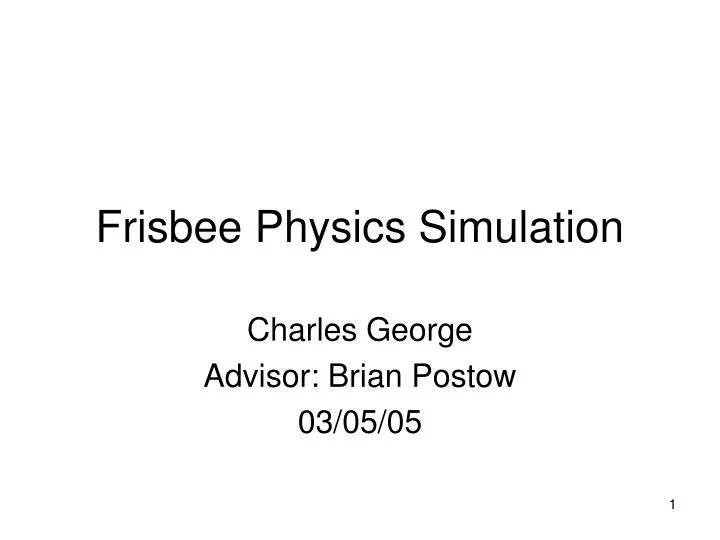 frisbee physics simulation