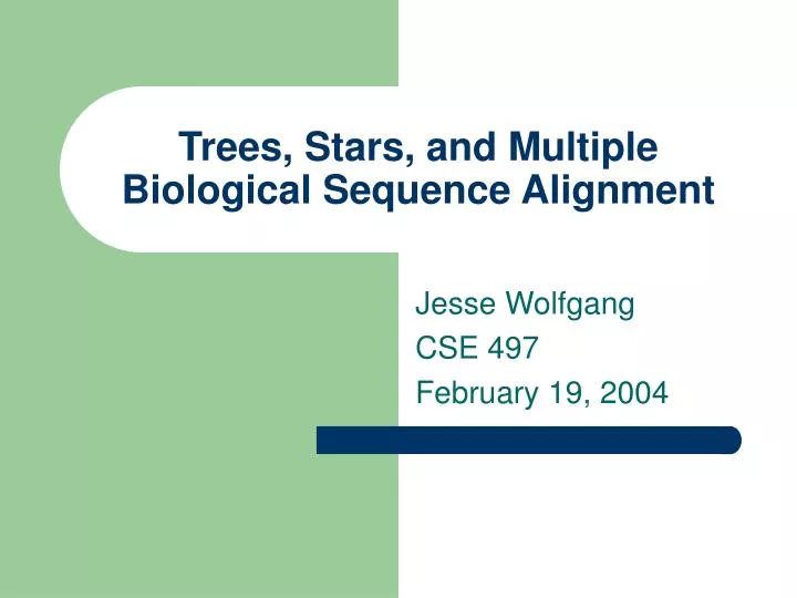 trees stars and multiple biological sequence alignment