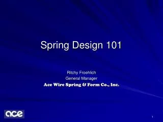 Spring Design 101