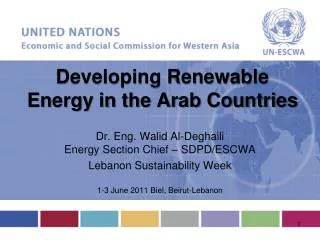 Developing Renewable Energy in the Arab Countries
