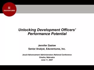 Unlocking Development Officers’ Performance Potential