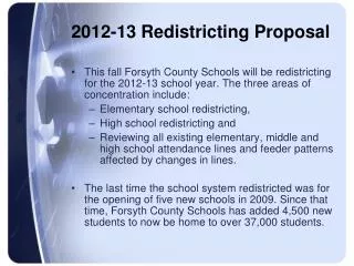 2012-13 Redistricting Proposal