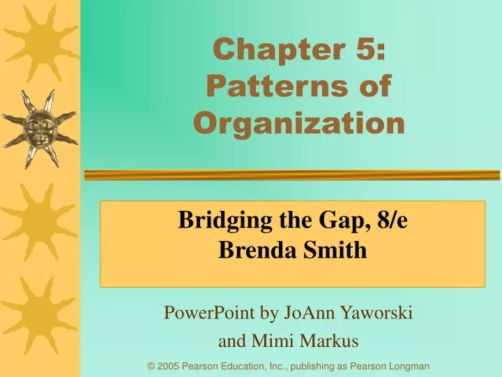 chapter 5 patterns of organization