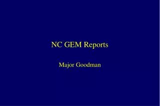 NC GEM Reports