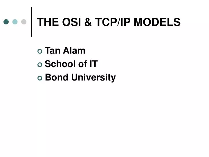 the osi tcp ip models