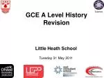 GCE A Level History Revision - slide 1