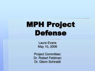 MPH Project Defense