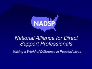 National Alliance for Direct Support Professionals
