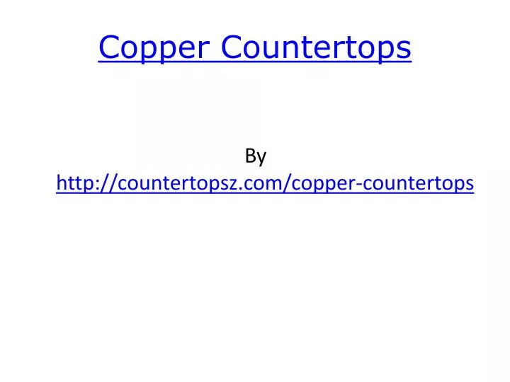 copper countertops