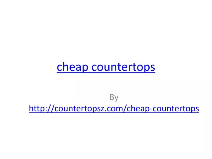 cheap countertops