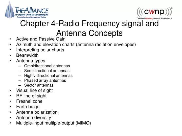 chapter 4 radio frequency signal and antenna concepts