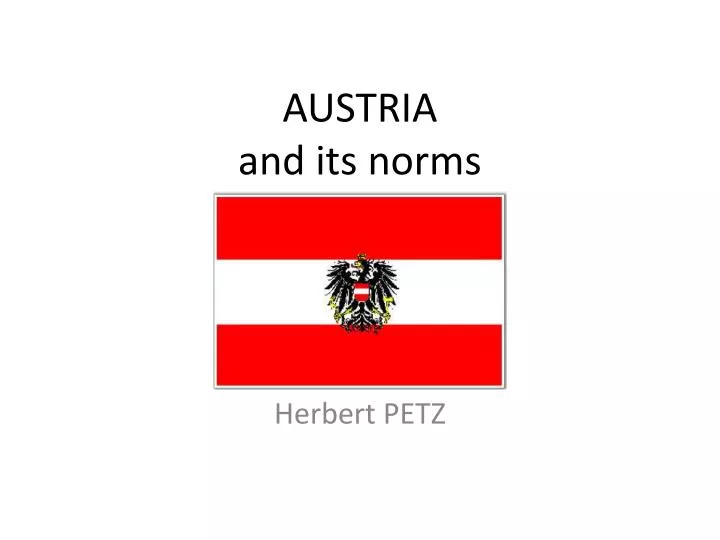 austria a nd its norms