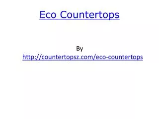 eco countertops
