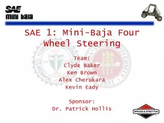 SAE 1: Mini-Baja Four Wheel Steering