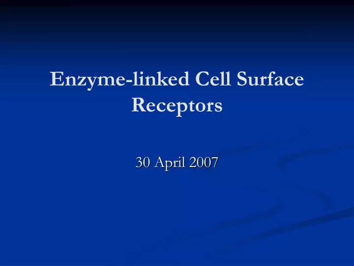 en z yme linked cell surface receptors