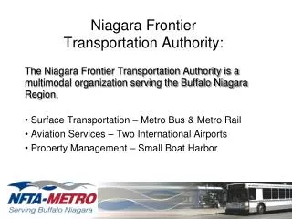Niagara Frontier Transportation Authority: