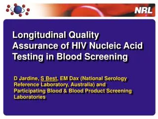 Longitudinal Quality Assurance of HIV Nucleic Acid Testing in Blood Screening