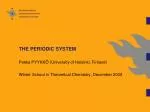 THE PERIODIC SYSTEM - slide 1