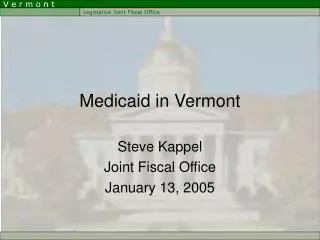 Medicaid in Vermont