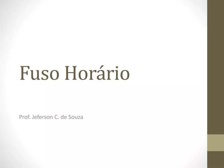 fuso hor rio