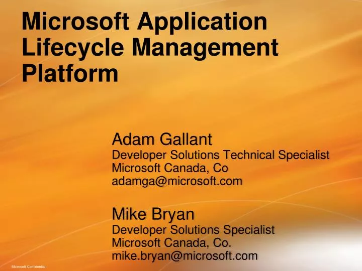 microsoft application lifecycle management platform