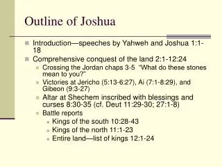 Outline of Joshua