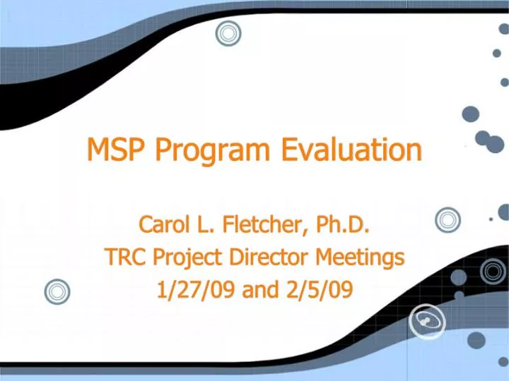 msp program evaluation