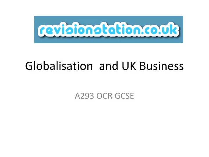 globalisation and uk business