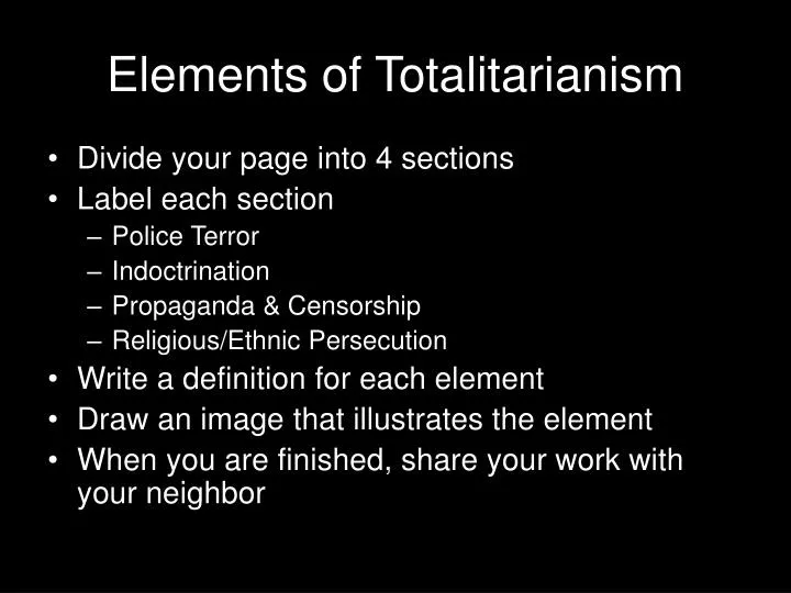 elements of totalitarianism