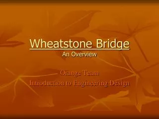 Wheatstone Bridge An Overview