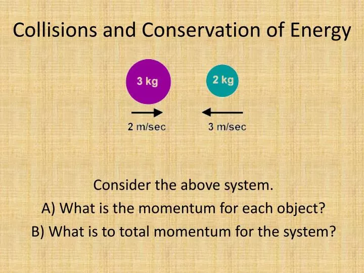 collisions and conservation of energy