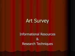 Art Survey