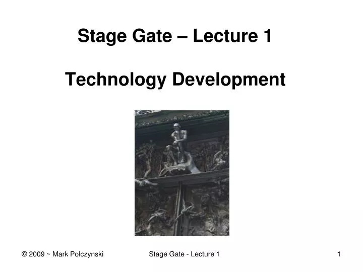 stage gate lecture 1 technology development