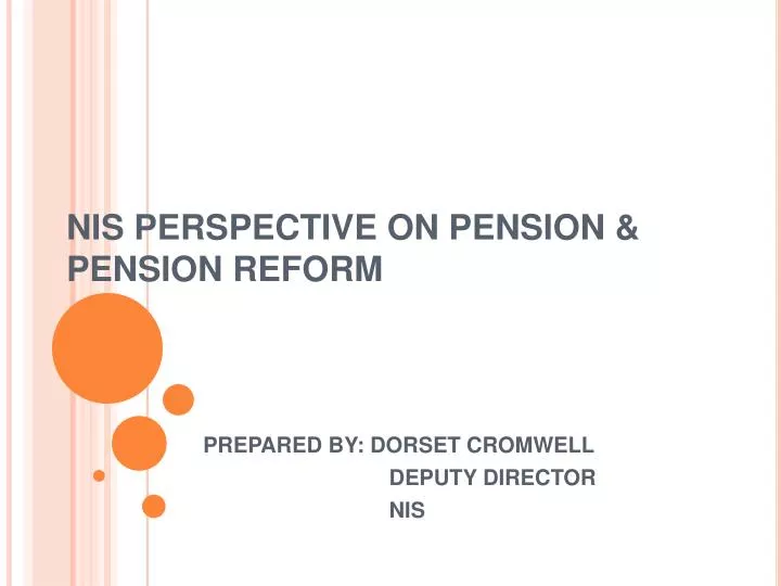 nis perspective on pension pension reform