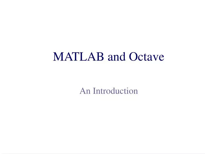 matlab and octave