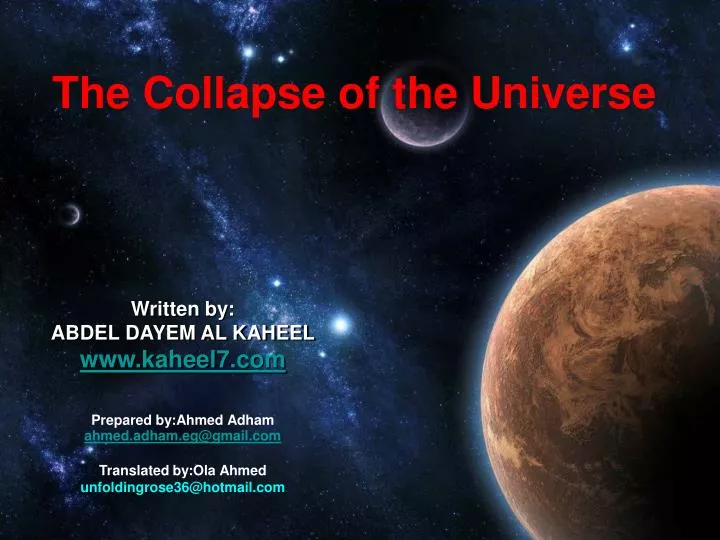 the collapse of the universe