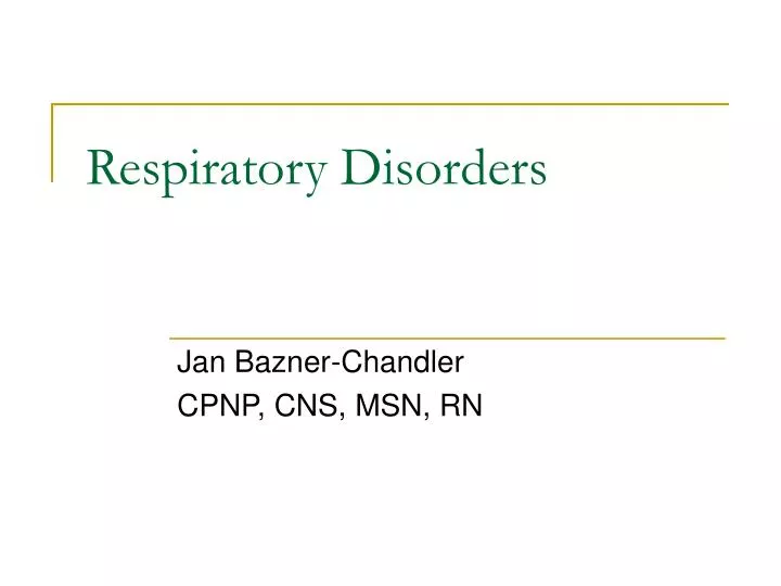 respiratory disorders