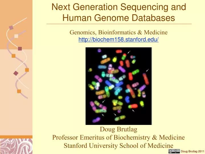 next generation sequencing and human genome databases
