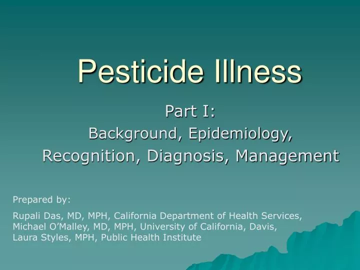 pesticide illness
