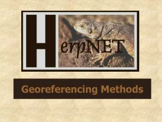 Georeferencing Methods