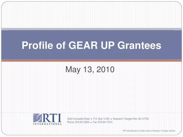 profile of gear up grantees