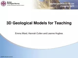 3D Geological Models for Teaching