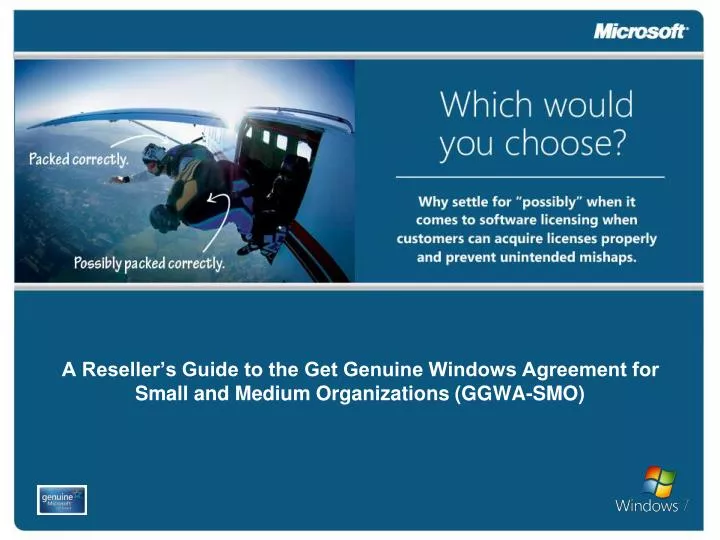 a reseller s guide to the get genuine windows agreement for small and medium organizations ggwa smo