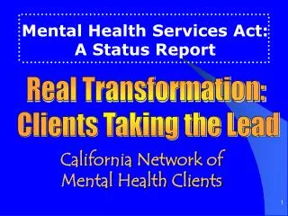 California Network of Mental Health Clients
