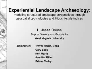 Experiential Landscape Archaeology: modeling structured landscape perspectives through geospatial technologies and Higuc