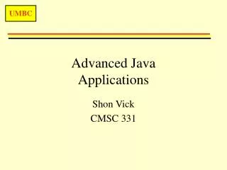 Advanced Java Applications