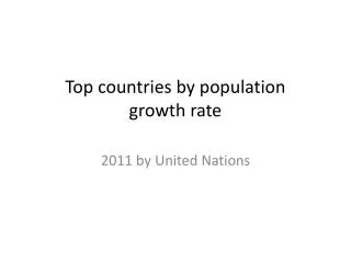 Countries Growth Rates