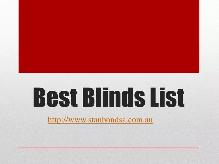 best blinds list